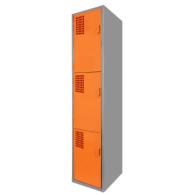 Locker Color Naranja - 3 Puertas