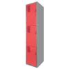 Locker Color Rojo - 3 Puertas