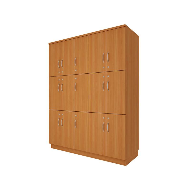 LOCKER DE MADERA 15 PUERTAS